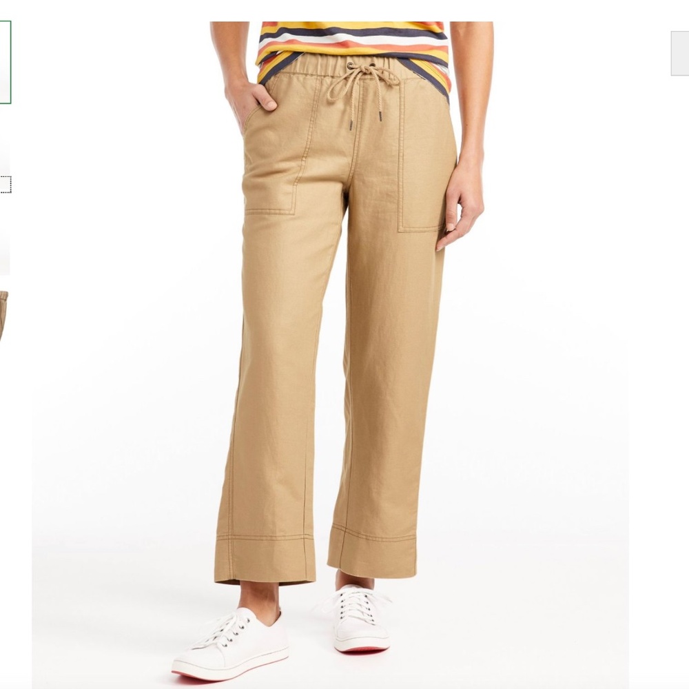LL Bean Signature Linen Cotton Pull-On Camp Pants NWT